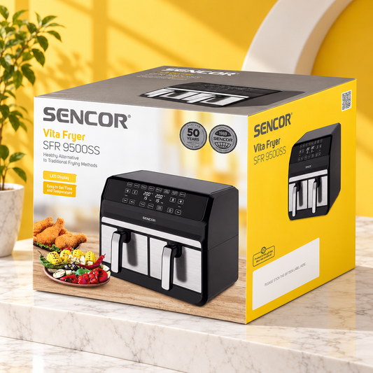 SENCOR Air Fryer, Double Compartment,